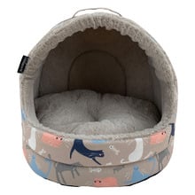Taupe Catisse Hooded Cat Bed